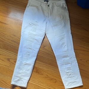 DKNY White Denim Pants